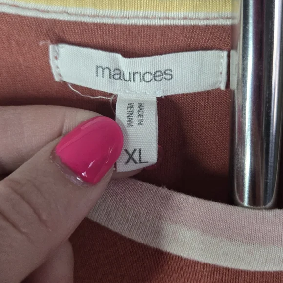 Maurices 24/7 Flawless Striped Sleeve Top XL | Comfy & Chic Everyday Style 👚 - Picture 2 of 6